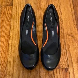 ROCKPORT Walkability Black Leather High Heels